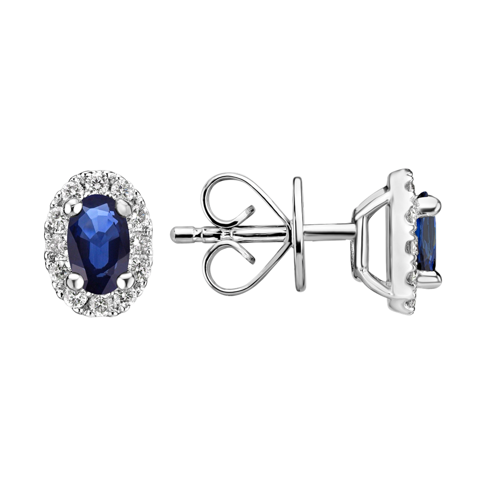 Diamond earrings with Sapphire Imperial Allegory