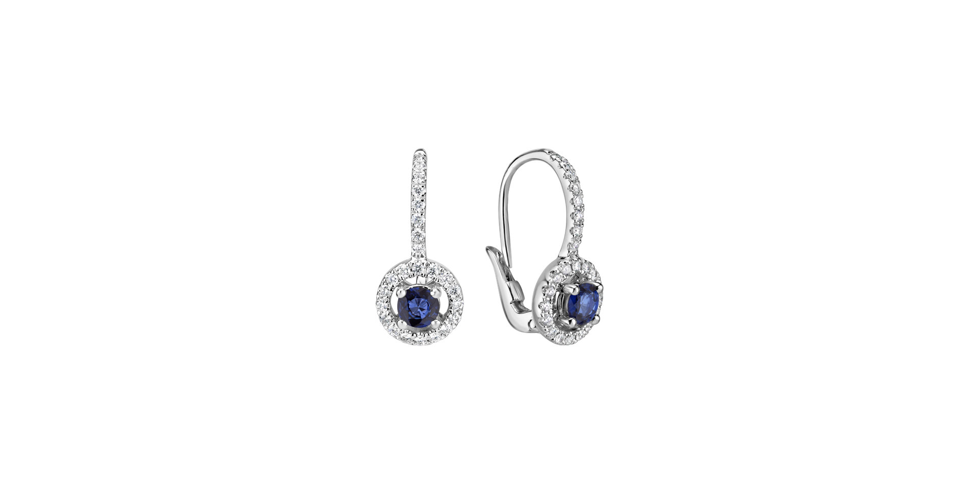 Diamond earrings with Sapphire Infinite Splendour