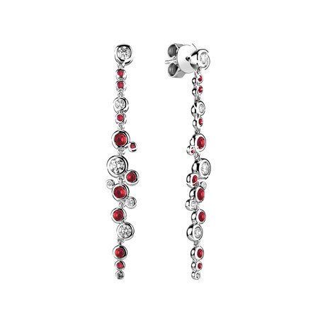Diamond earrings and Ruby Heaven Waterfall
