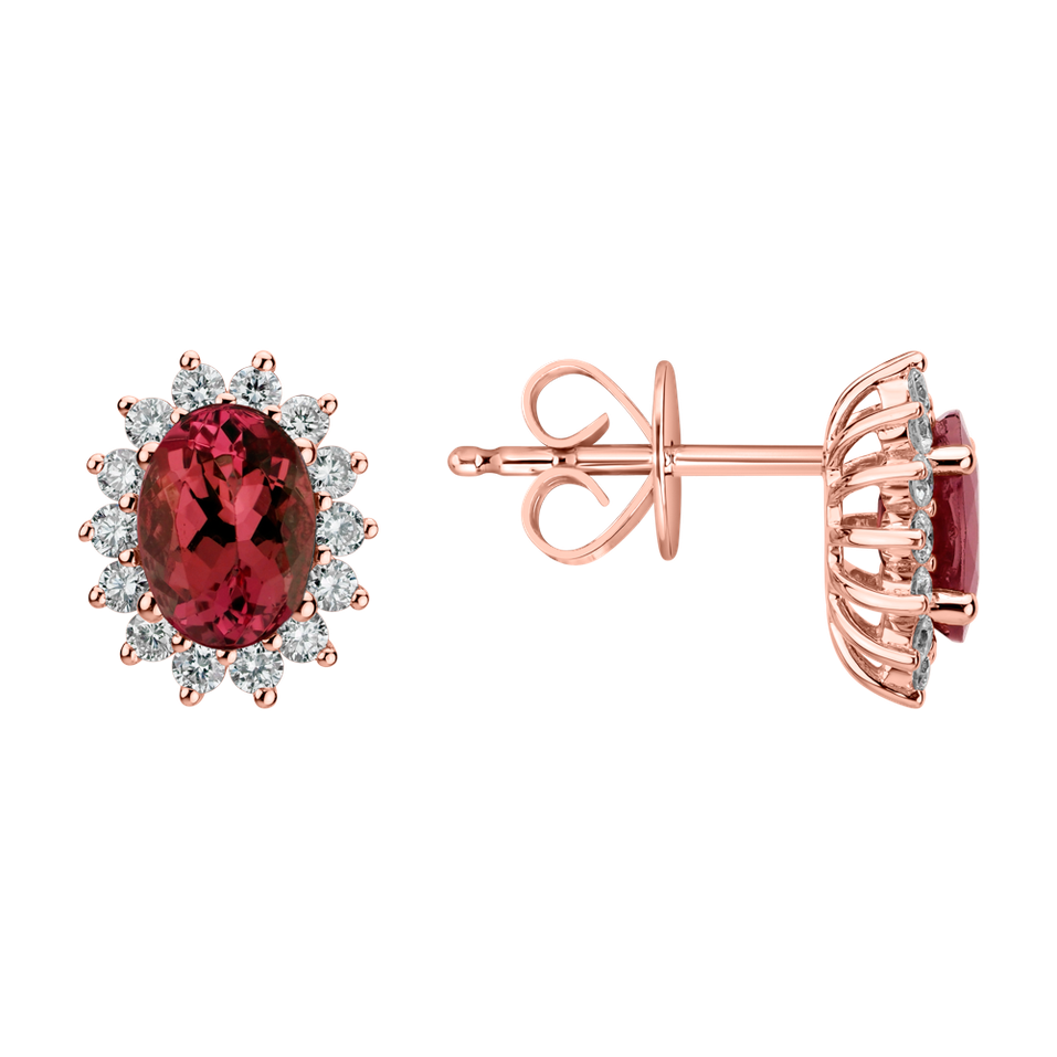 Diamond earrings with Ruby Princess Sparkle
