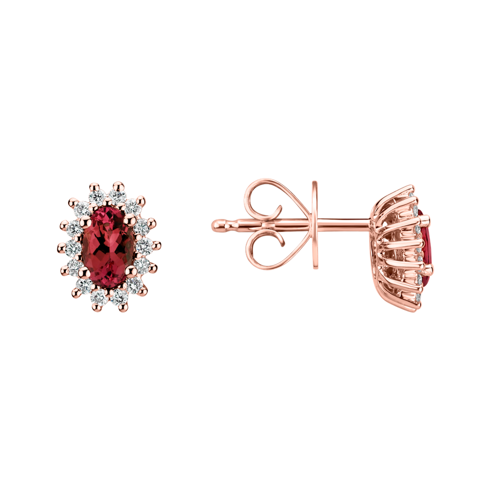 Diamond earrings with Ruby Princess Sparkle
