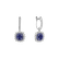 Diamond earrings with Sapphire Radiant Shine3