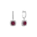 Diamond earrings with Ruby Radiant Shine3