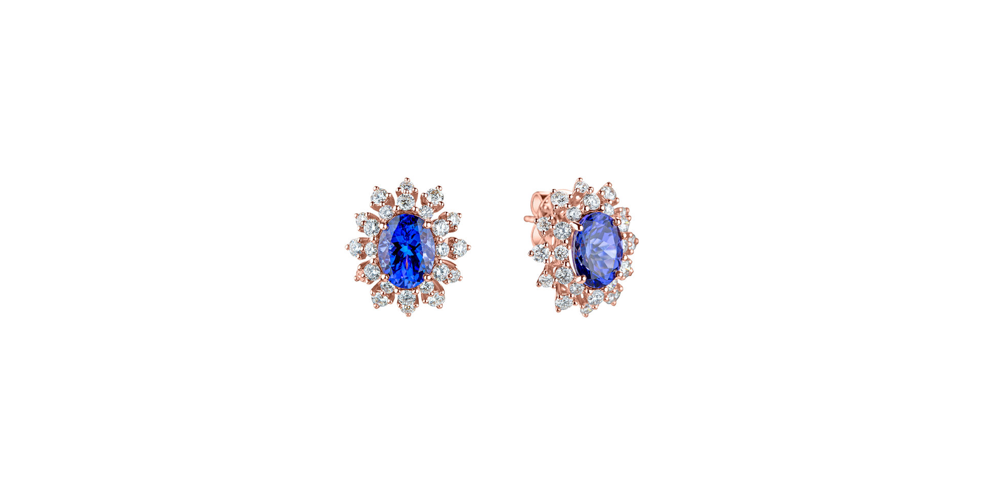 Diamond earings wit Tanzanite Royal Seraph