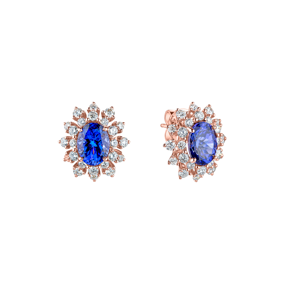 Diamond earings wit Tanzanite Royal Seraph