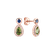 Diamond earrings with Peridote and Sapphire Charme3