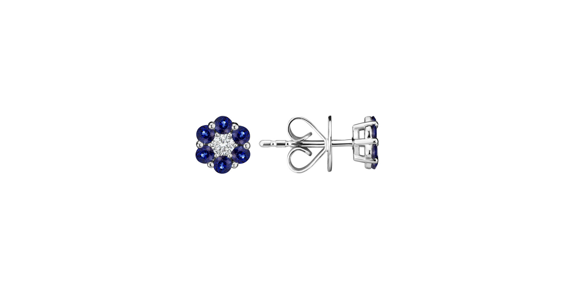 Diamond earrings and Sapphire Eternal Brilliance