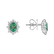 Diamond earrings with Emerald Princess3