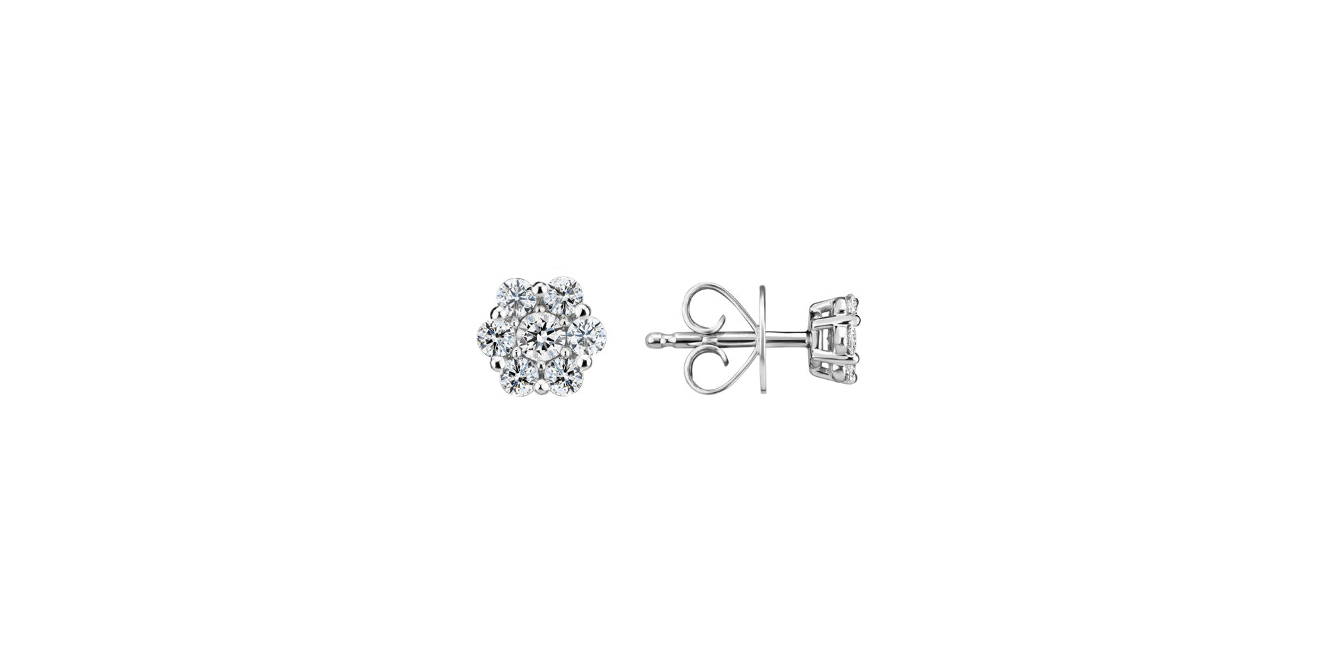 Diamond earrings Shiny Flower