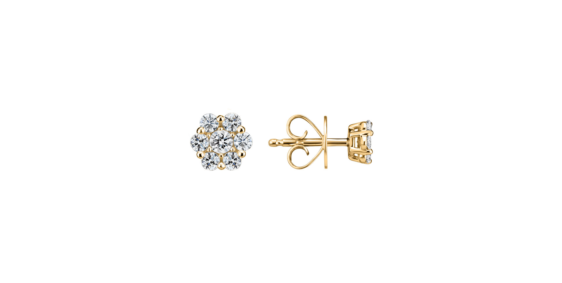 Diamond earrings Shiny Flower