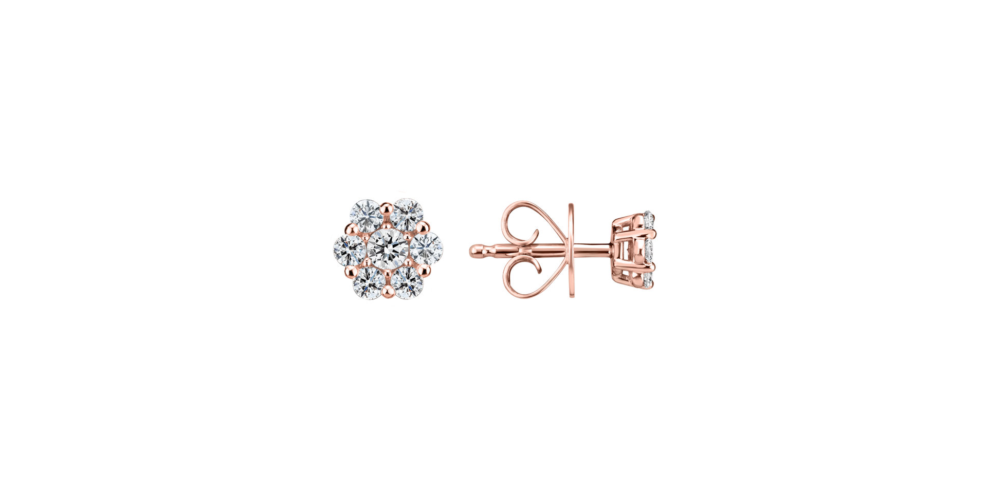 Diamond earrings Shiny Flower