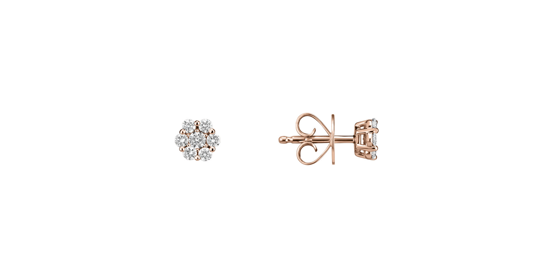 Diamond earrings Shiny Flower