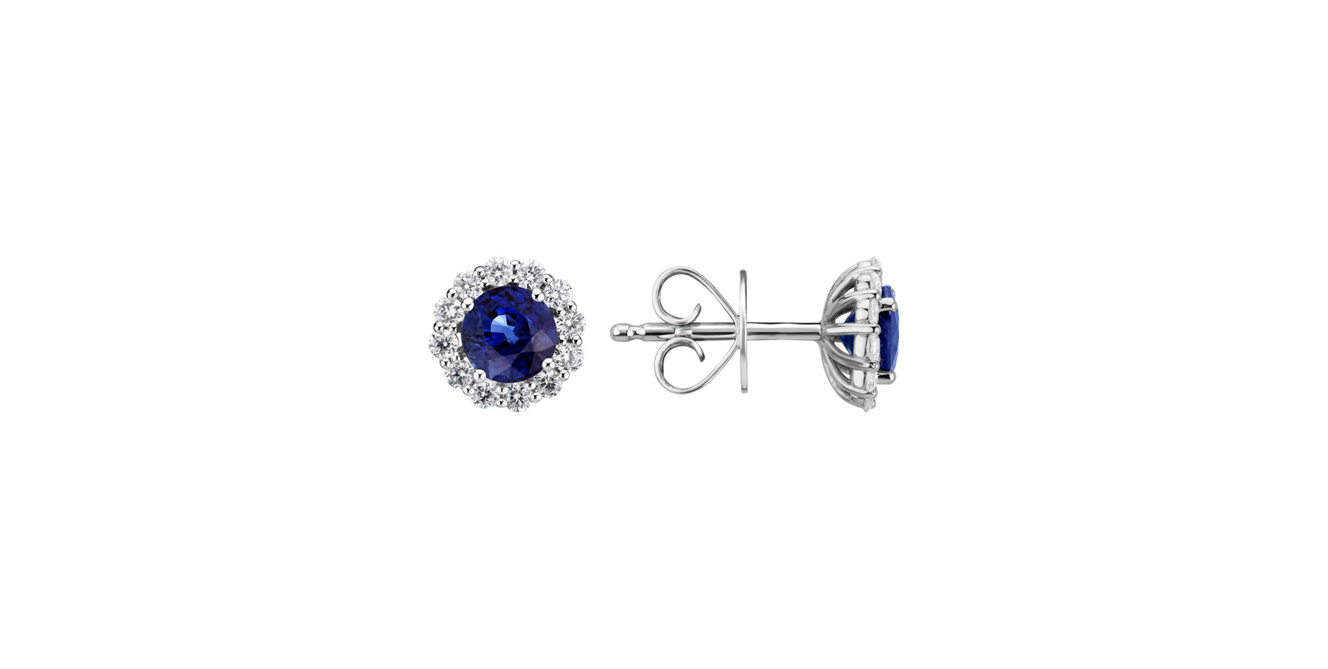 Diamond earrings with Sapphire Bloom Spark