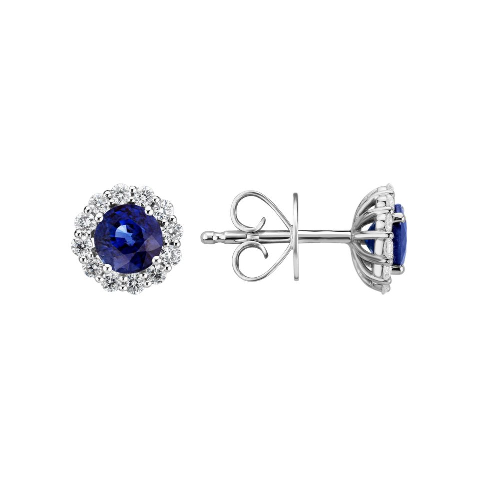 Diamond earrings with Sapphire Bloom Spark