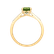 Diamond ring with Tourmaline Green Bonbon3