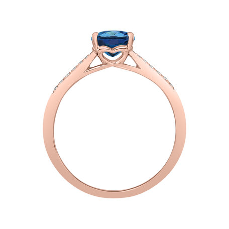Diamond ring with Topaz London Bonbon
