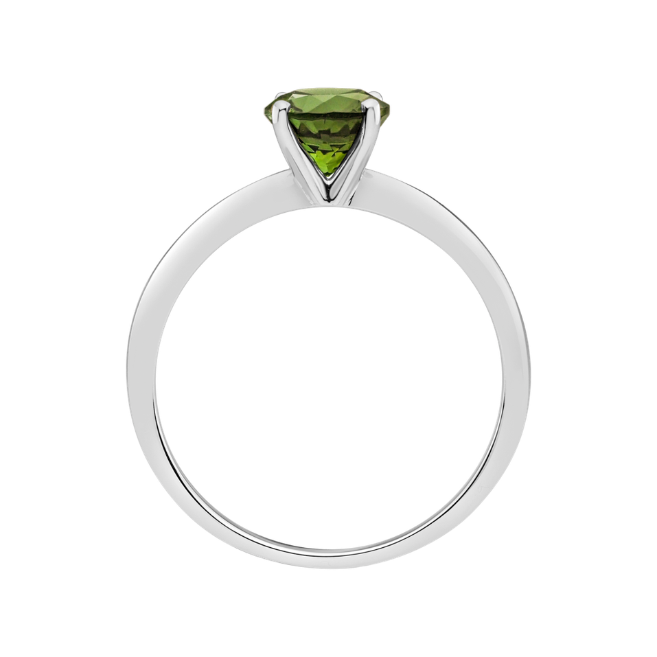 Ring with Green Tourmaline Bonbon