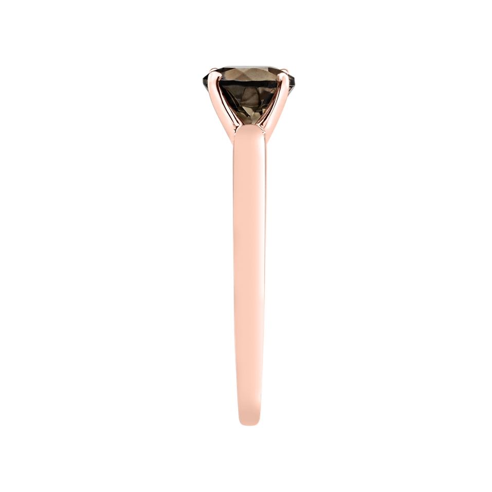 Ring with Smoky Quartz Bonbon