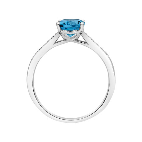 Diamond ring with Topaz Swiss Bonbon