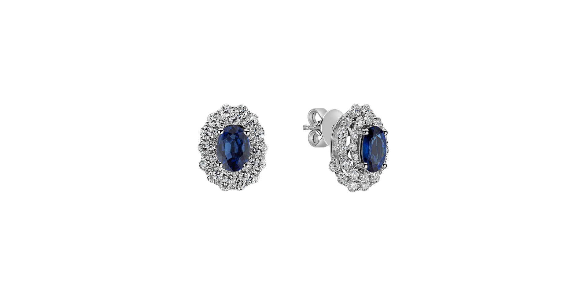 Diamond earrings with Sapphire Precious Secret