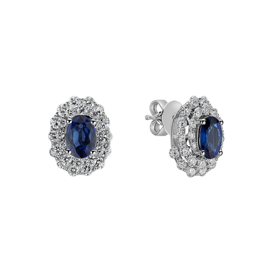 Diamond earrings with Sapphire Precious Secret