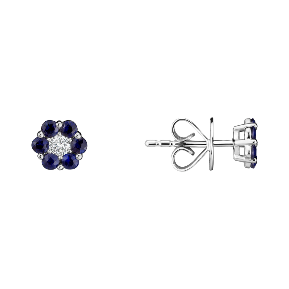 Diamond earrings with Sapphire Shiny Constellation