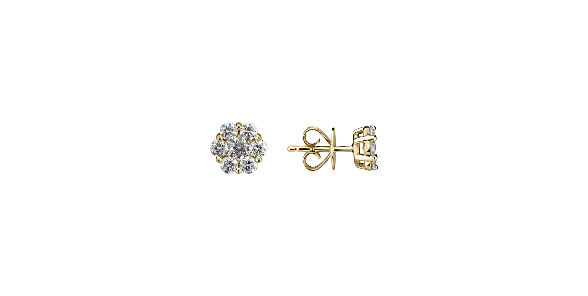 Diamond earrings Shiny Flower