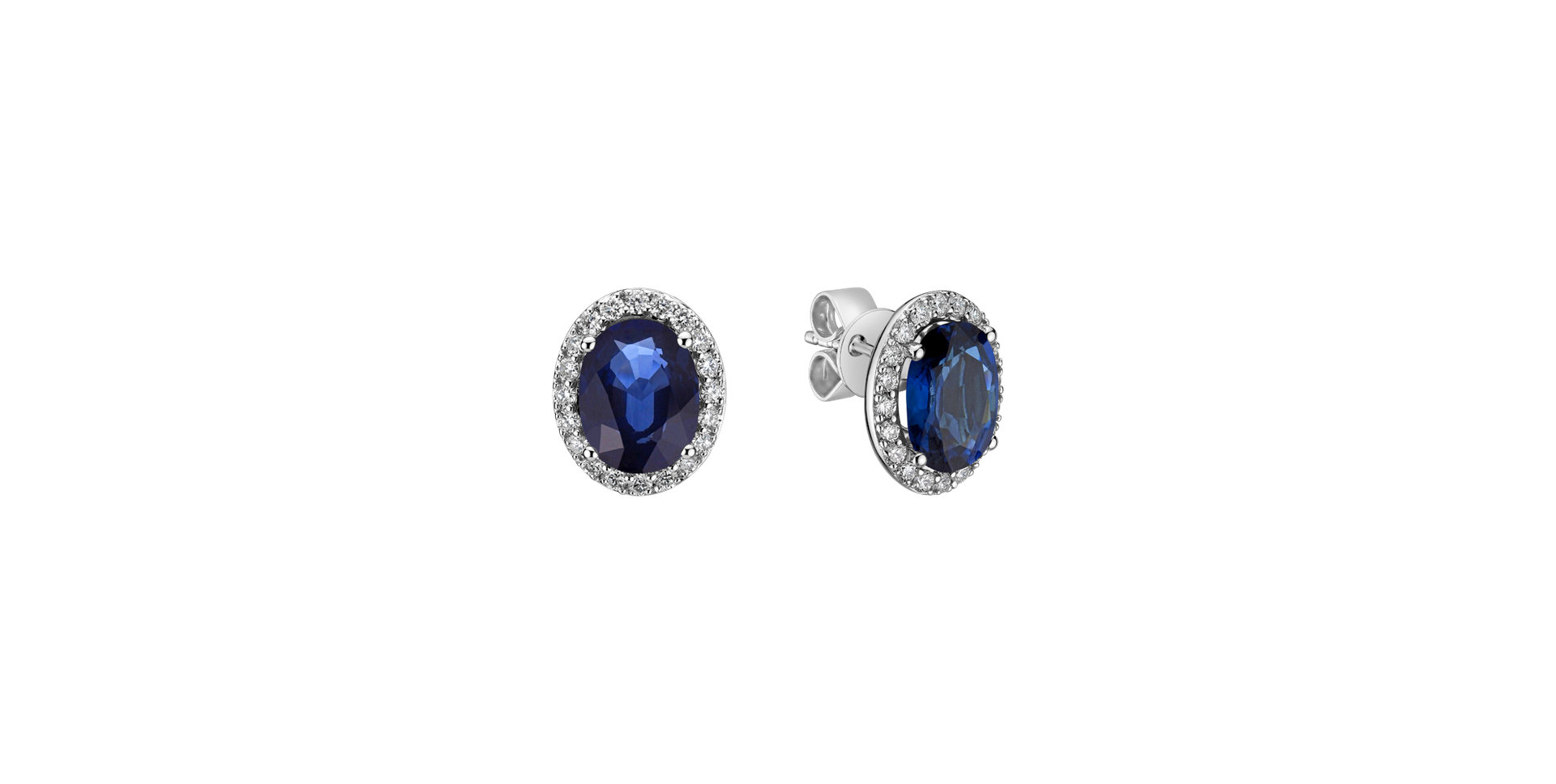 Diamond earrings with Sapphire Imperial Allegory