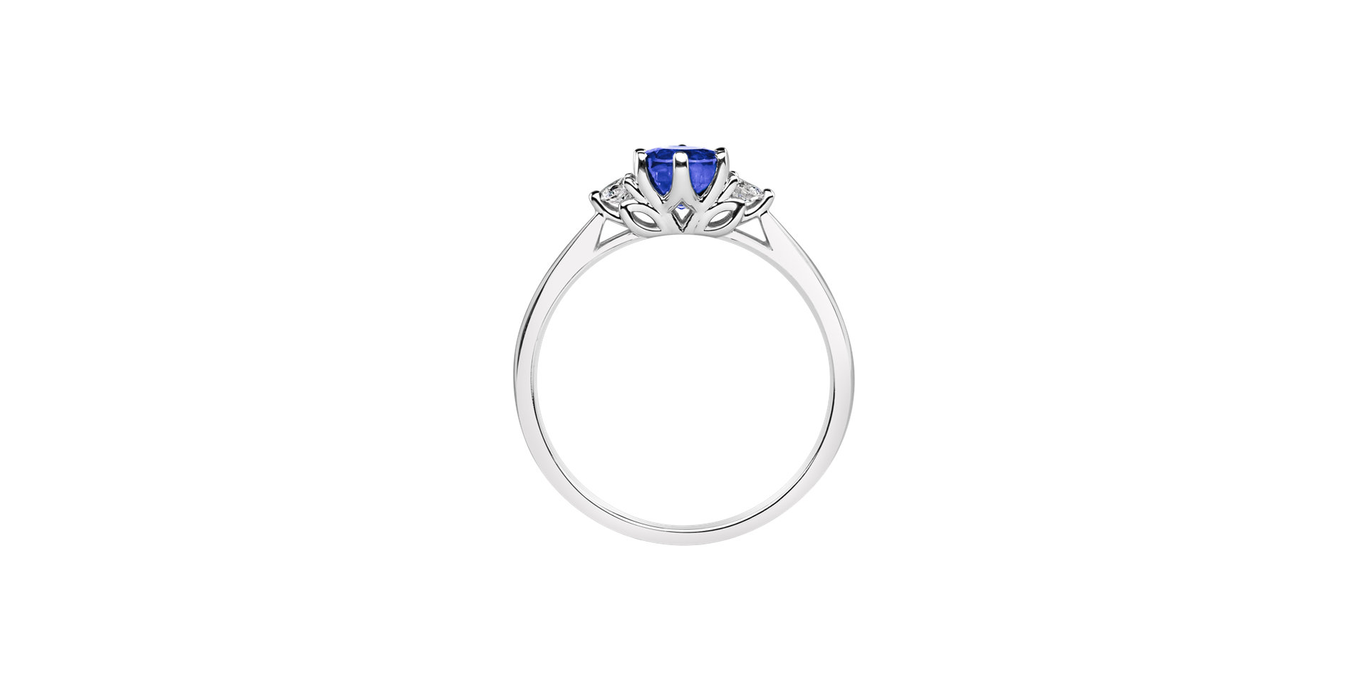 Diamond ring with Tanzanite Midnight Serenity