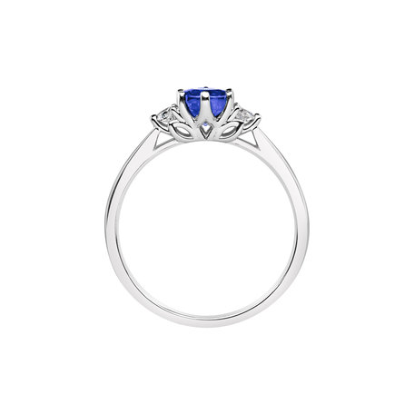 Diamond ring with Tanzanite Midnight Serenity
