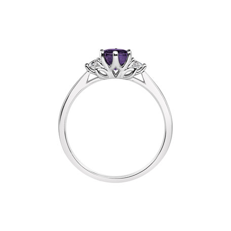 Diamond rings with Amethyst Midnight Serenity