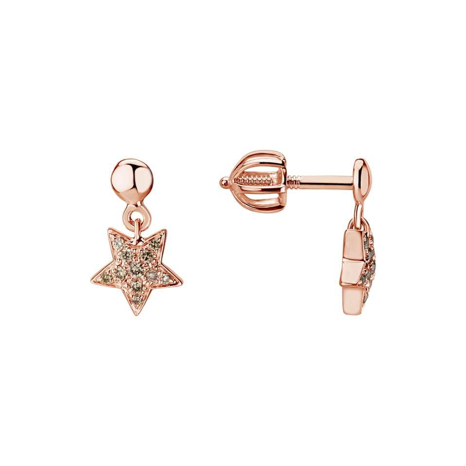 Earrings with brown diamonds Amazing Night