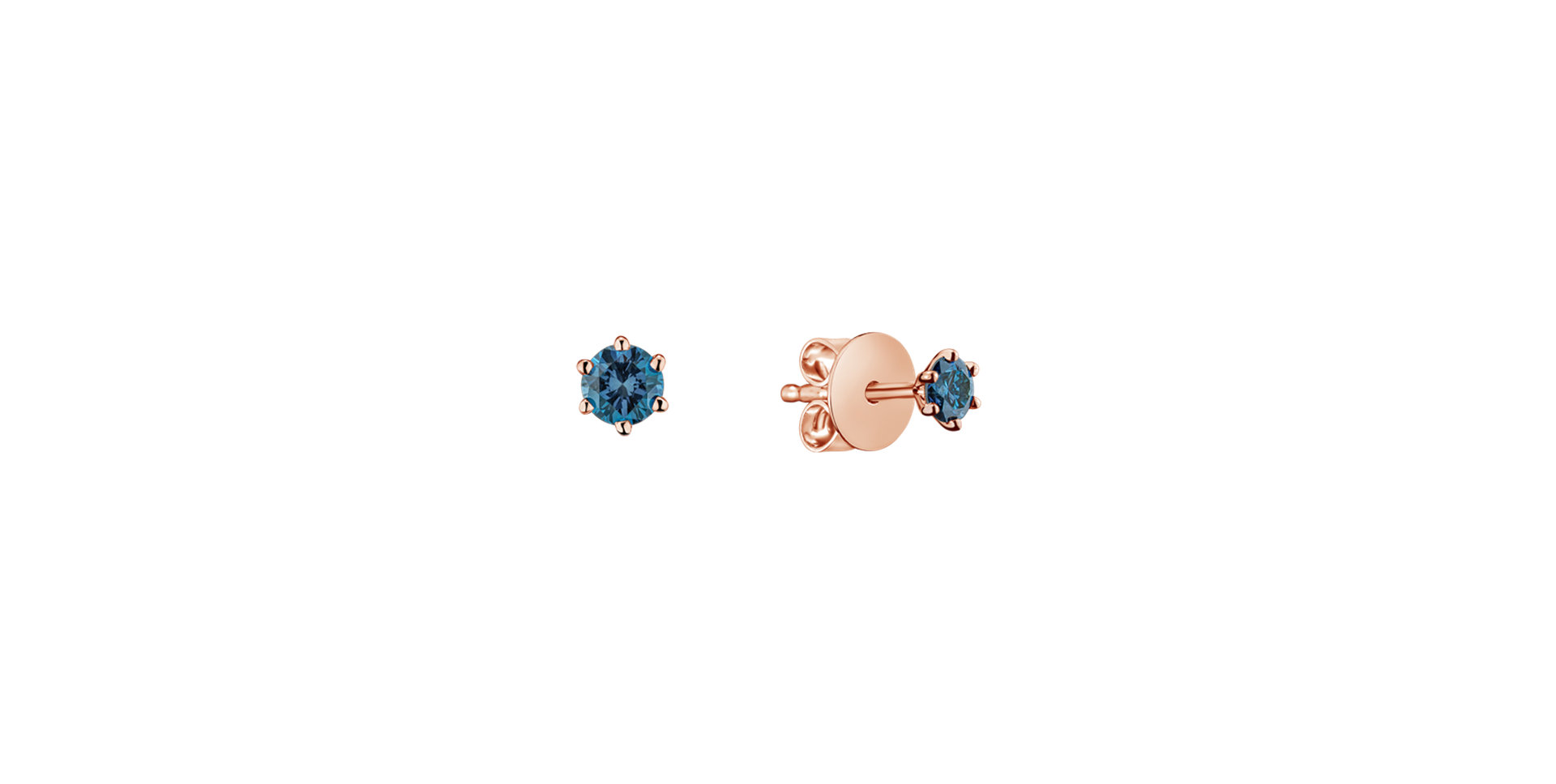 Earrings with blue diamonds Vesper Romance