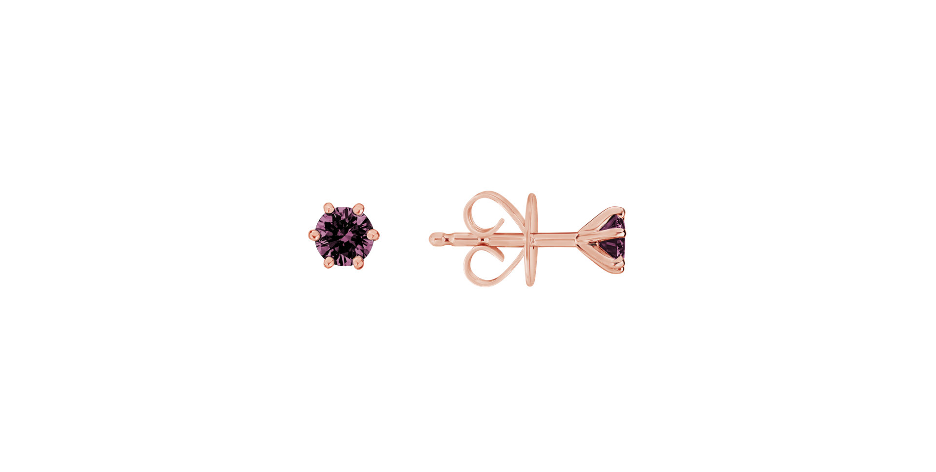 Earrings with pink diamonds Vesper Romance