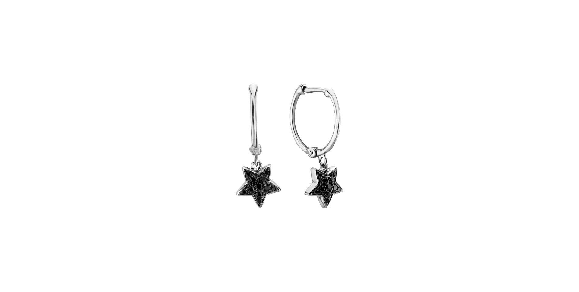 Earrings with black diamonds Amazing Night