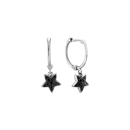 Earrings with black diamonds Amazing Night