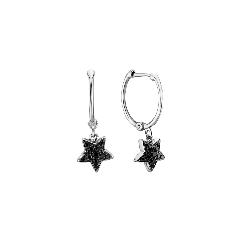 Earrings with black diamonds Amazing Night