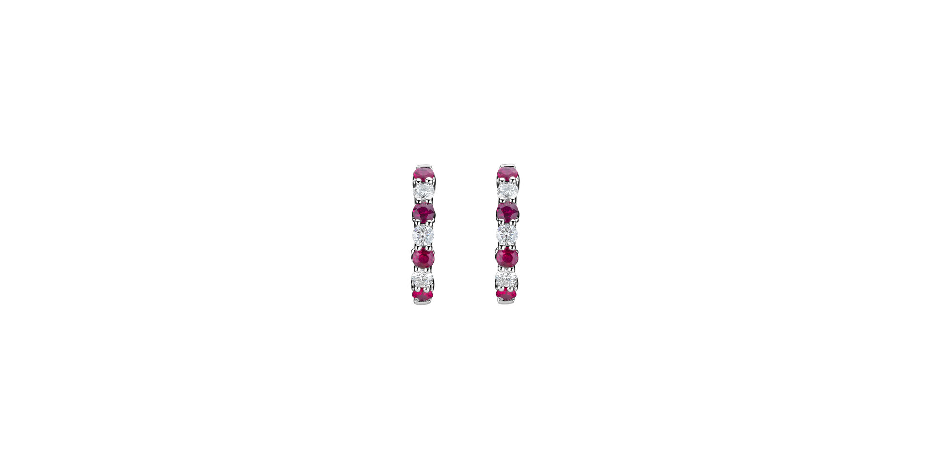 Diamond earrings with Ruby Gem Grace