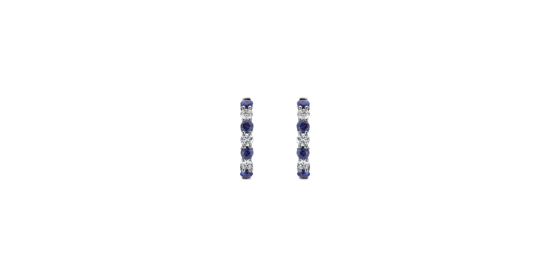 Diamond earrings with Sapphire Gem Grace