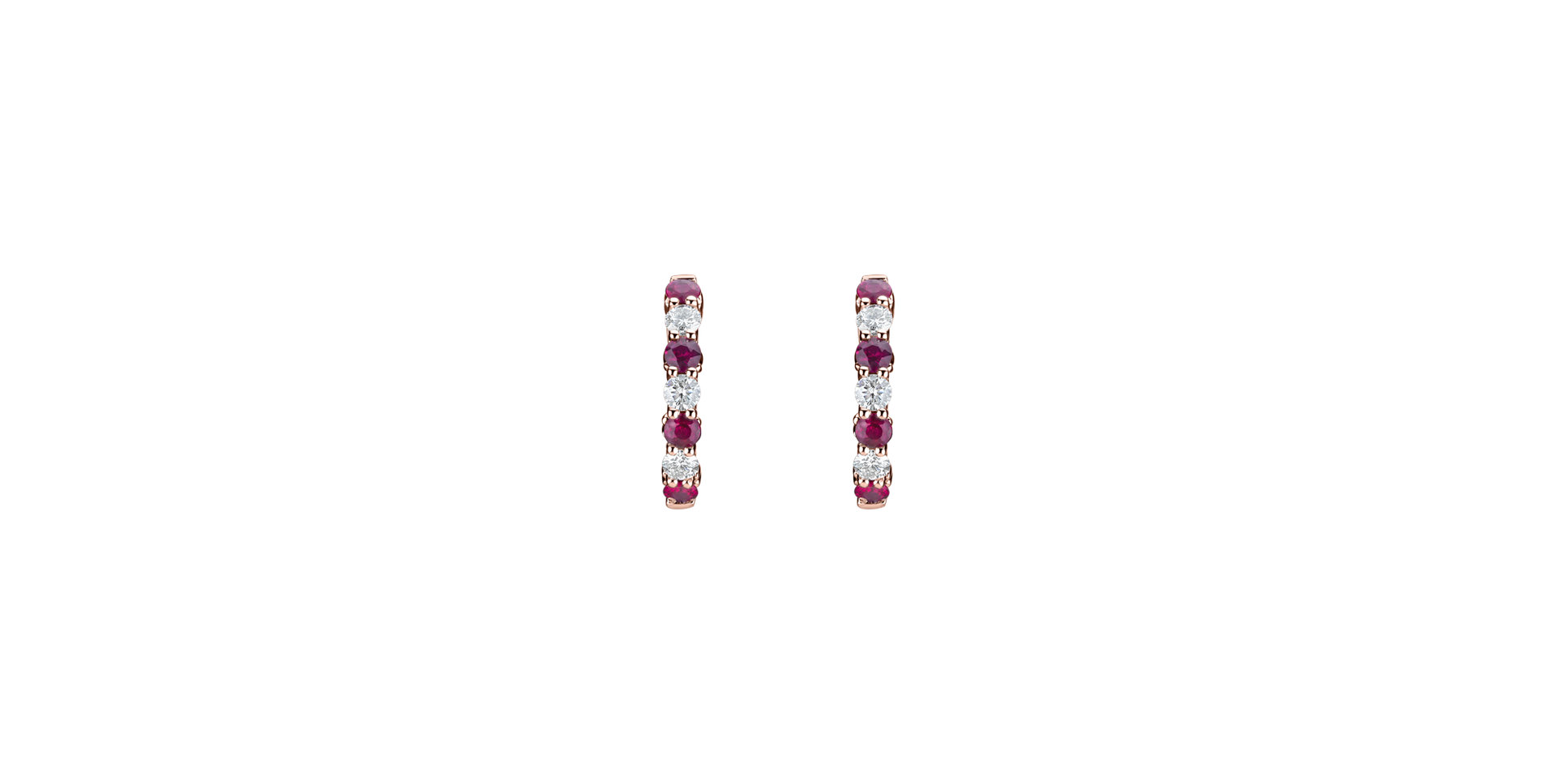 Diamond earrings with Ruby Gem Grace