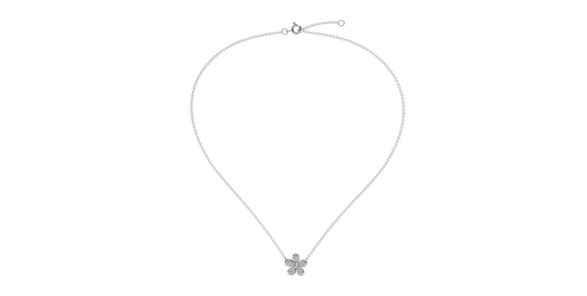 Diamond necklace Sparkling Flower