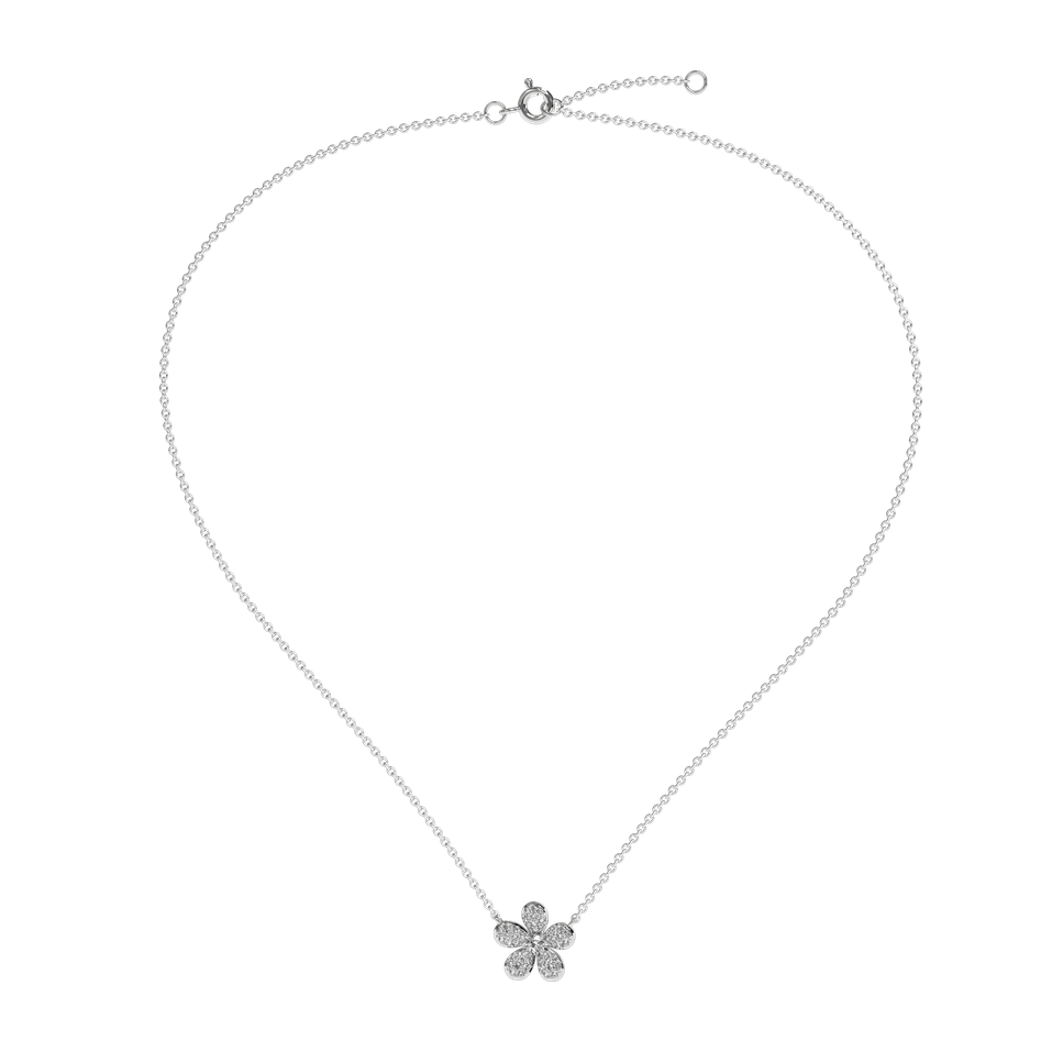 Diamond necklace Sparkling Flower