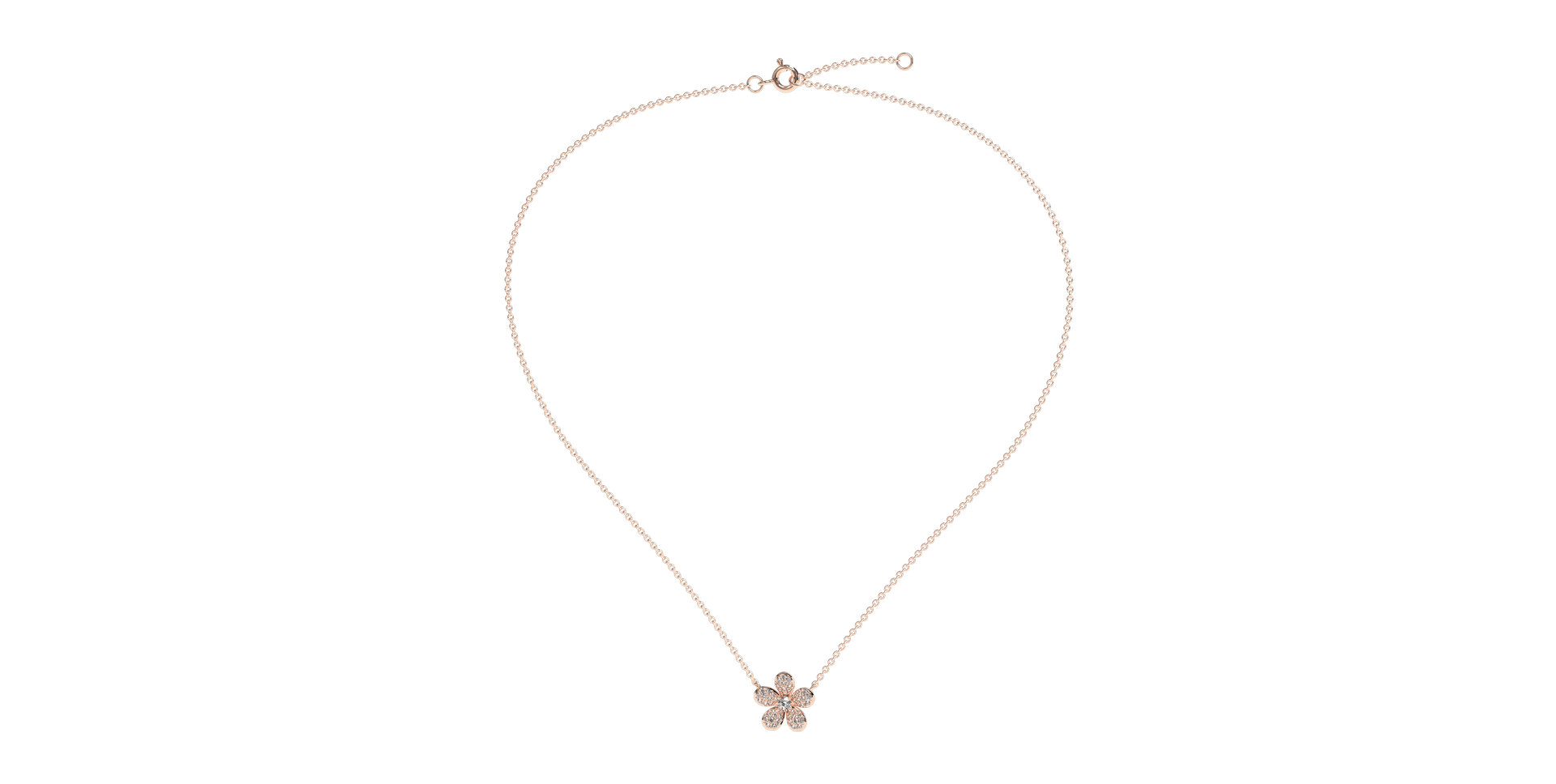 Diamond necklace Sparkling Flower