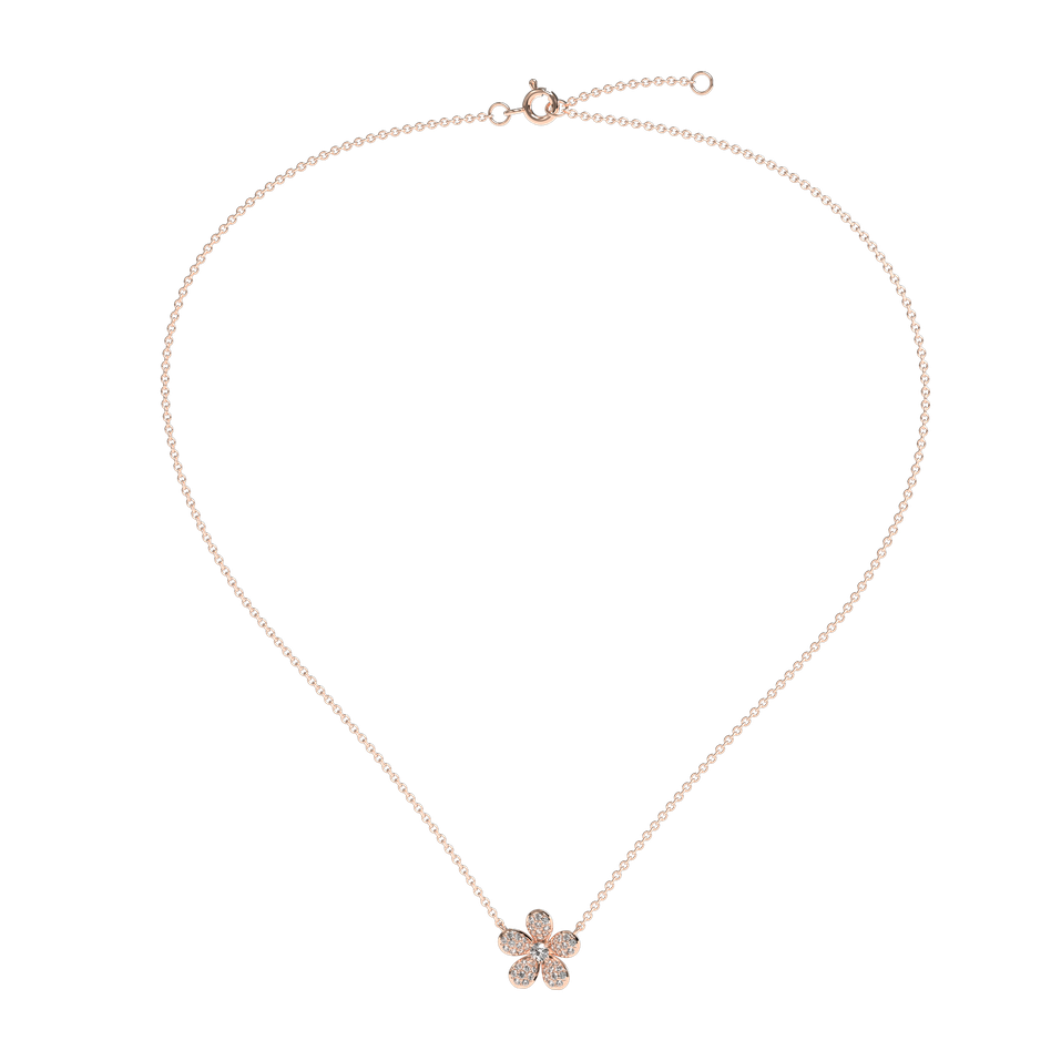 Diamond necklace Sparkling Flower