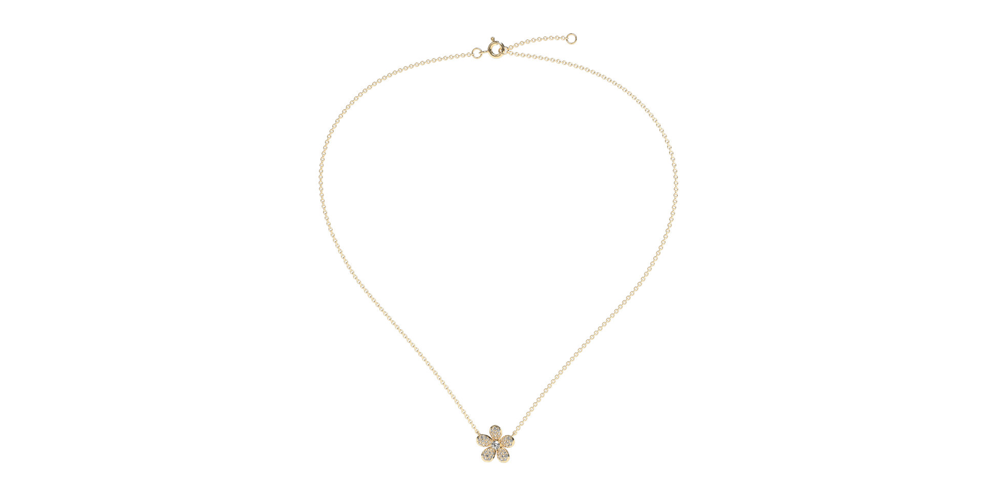 Diamond necklace Sparkling Flower