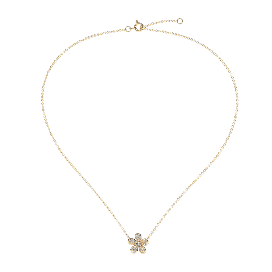 Diamond necklace Sparkling Flower