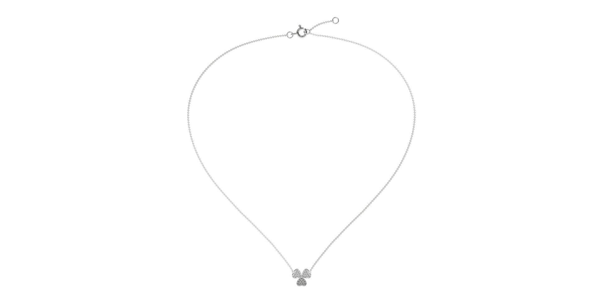 Diamond necklace Trefoil