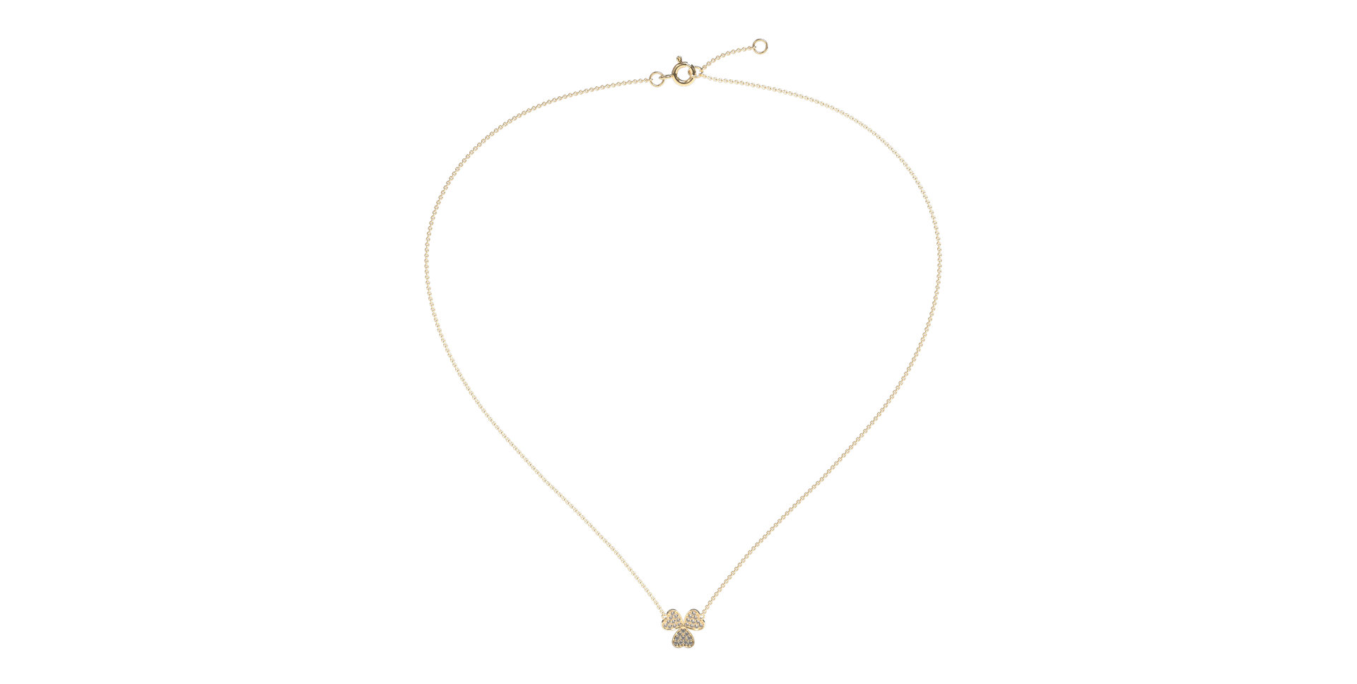 Diamond necklace Trefoil