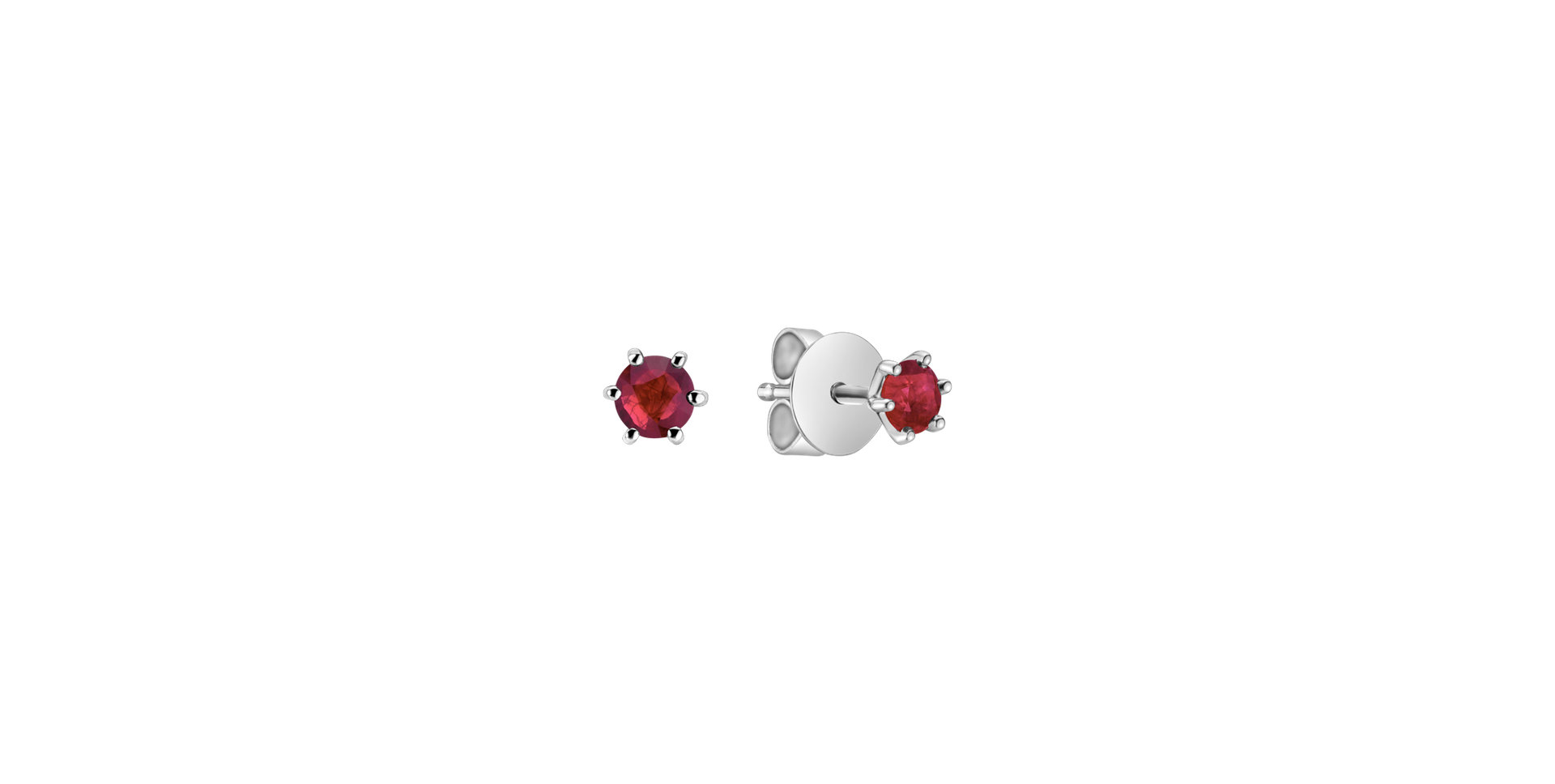Earrings with Ruby Vesper Romance