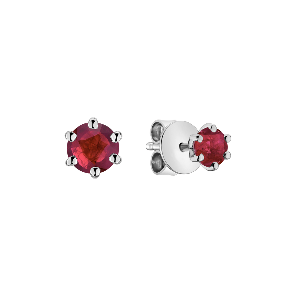 Earrings with Ruby Vesper Romance